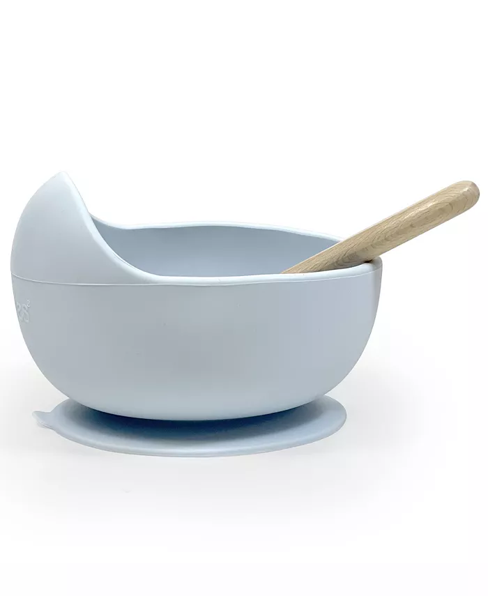 Kushies Baby Boys or Baby Girls Siliscoop Silicone Feeding Bowl and Spoon, 2 Piece Set
