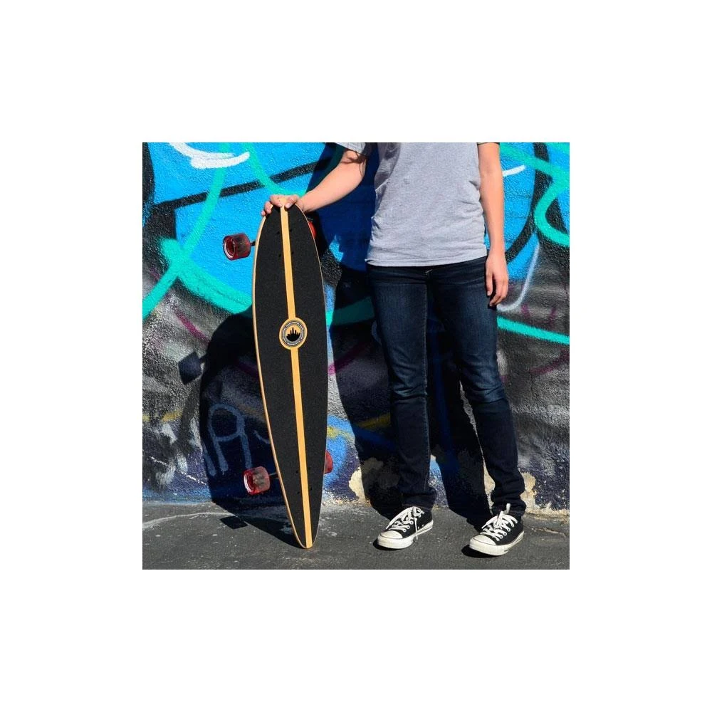 Yocaher Pintail Tiedye Rasta Longboard Complete