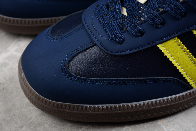 Adidas Wales Bonner Samba Shoes Collegiate Navy/Cream White/Yellow S42595