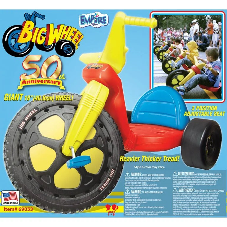 Alpha International Big Wheel 50th Anniversary 16 Inch Ride-On Toy (Ages 3+)