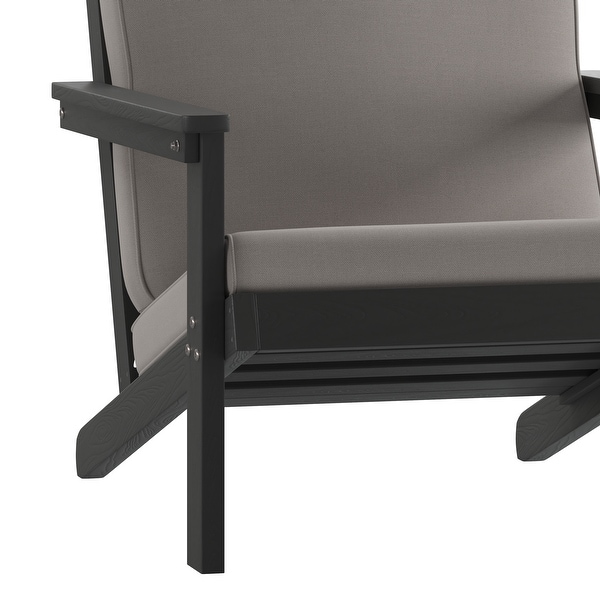 AllWeather Poly Resin Adirondack Style Chair and Cushions