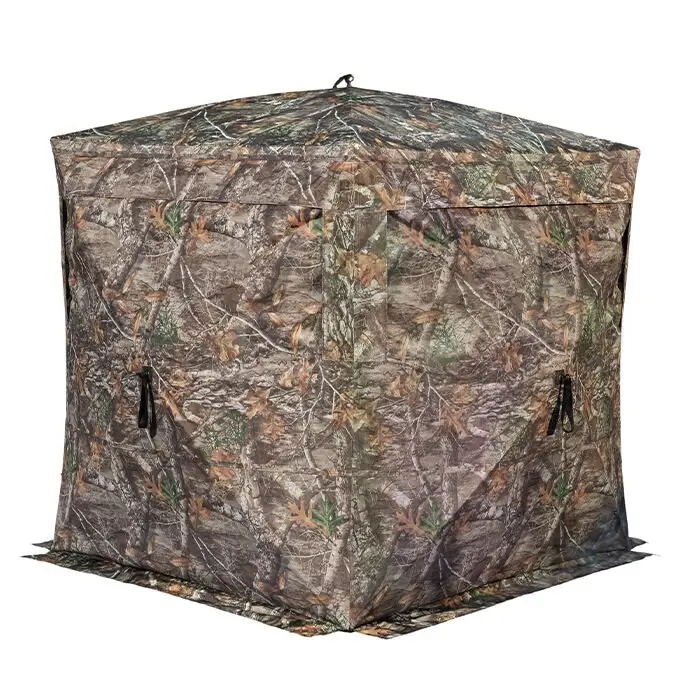 Rhino 180 Ground Blind – Realtree Edge Camo Hunting Blind with Quiet Entry and All-Weather Durability