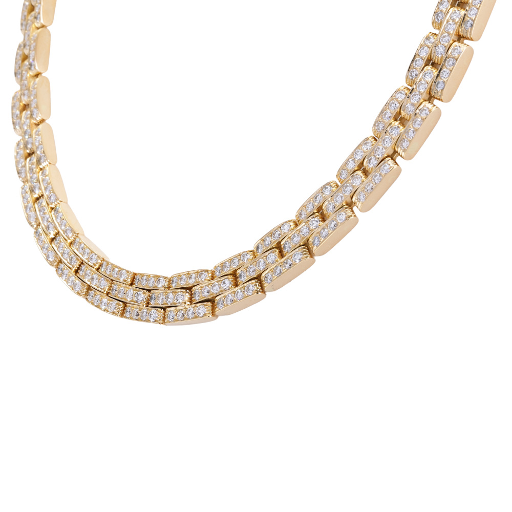 Cartier Mayon Pantale Necklace 18K Yellow Gold Diamond