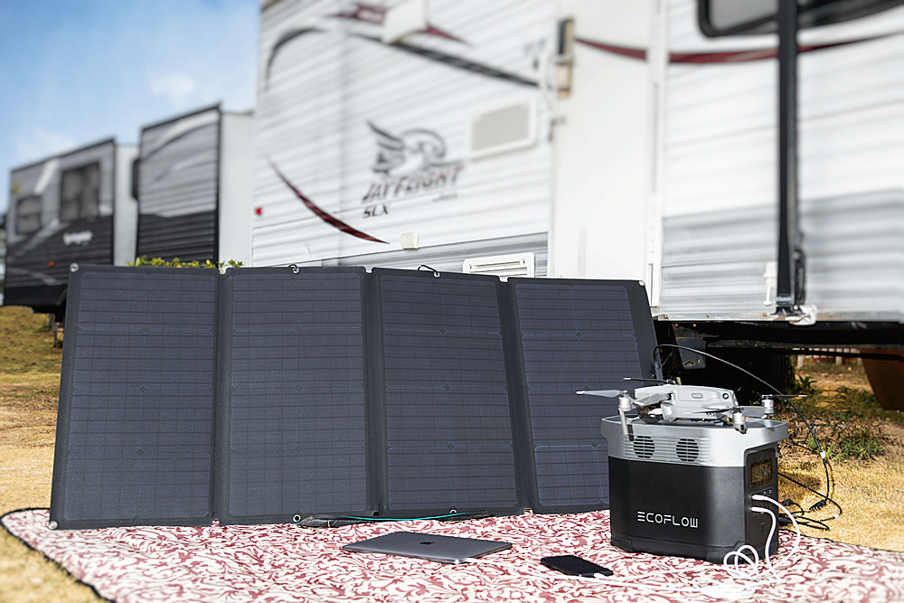 EcoFlow - Foldable 160W Solar Panel - Black