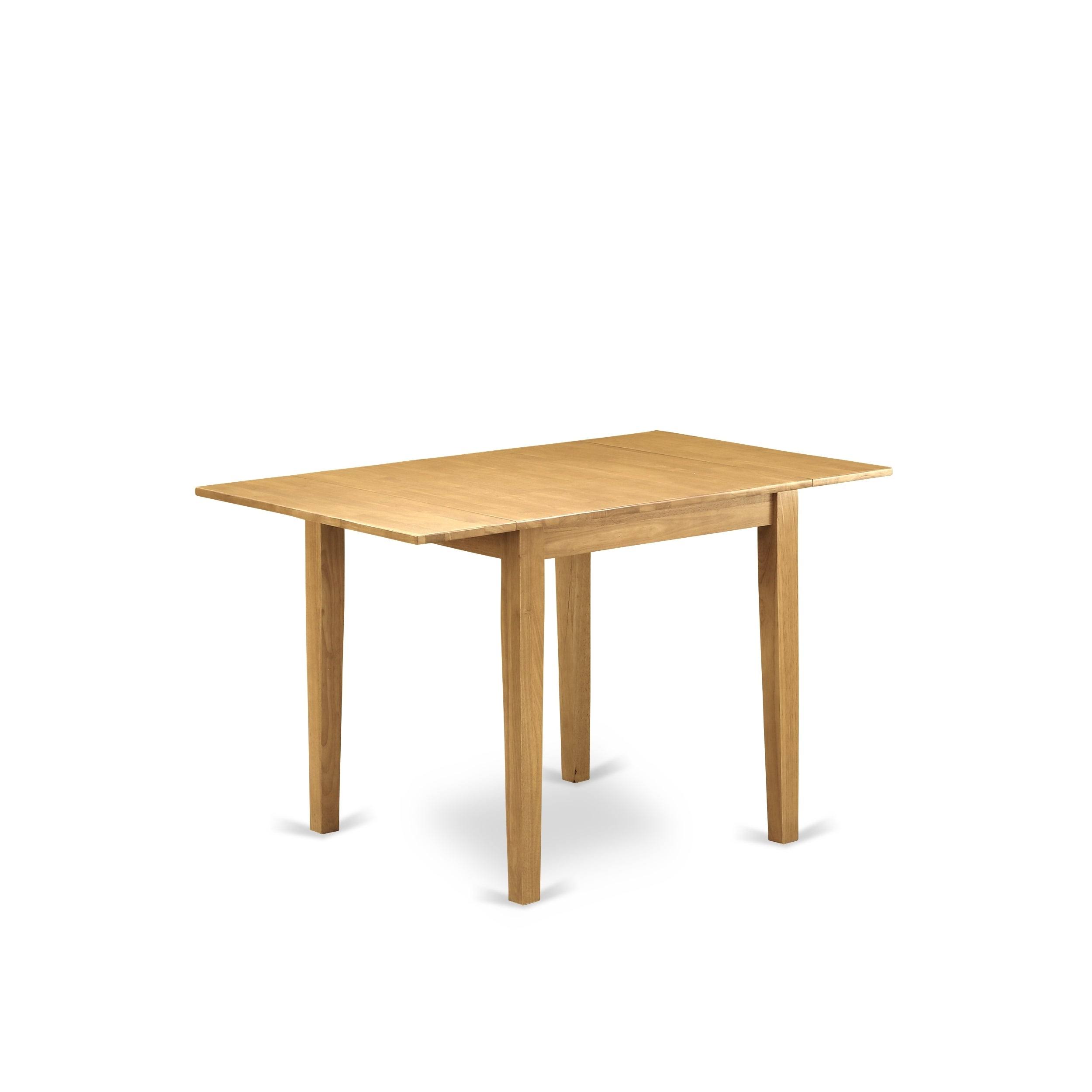 East West Furniture Dining Room Set Oak, Ndba5-oak-02