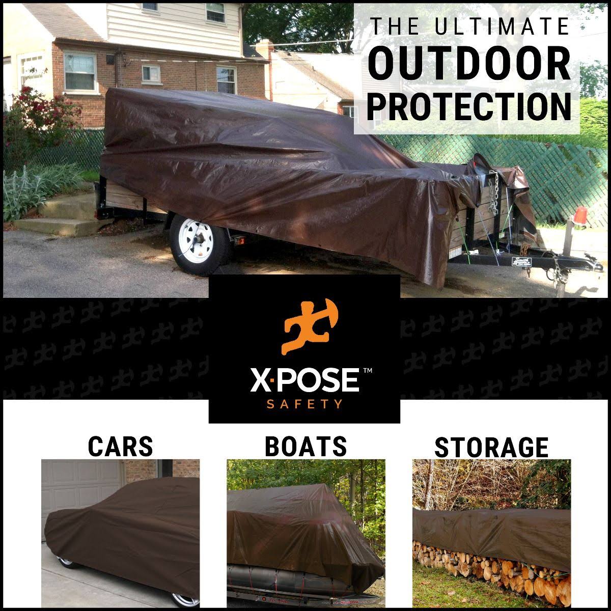 Xpose Safety Super Heavy Duty Brown Poly Tarps 18& x 24&