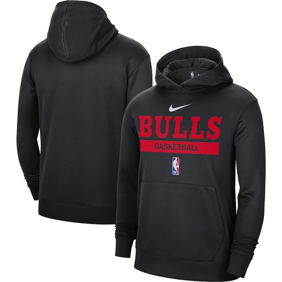 Men's Chicago Bulls 2022/23 Spotlight On-Court Practice Performance Pullover Hoodie