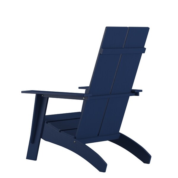 Modern Dual Slat Back Adirondack Style Chairs (Set of 2)