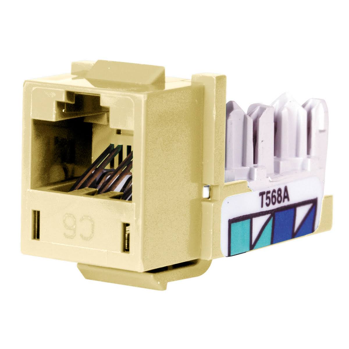 Hubbell (HXJ6EI25) Nextspeed Category 6 Jack Universal Electric Ivory