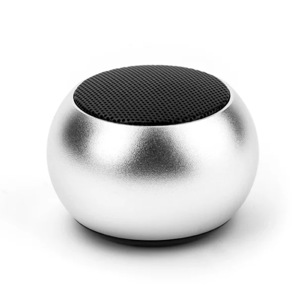 Mini Wireless Speaker for Moto G Power (2022) Phone - Remote Shutter with Microphone Audio Multimedia Rechargeable Silver K4P Compatible With Motorola Moto G Power (2022)