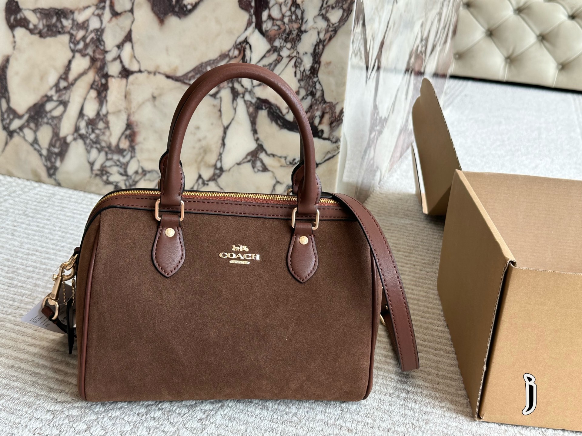 Coach Suede Boston Pillow Bag - cnluxepick