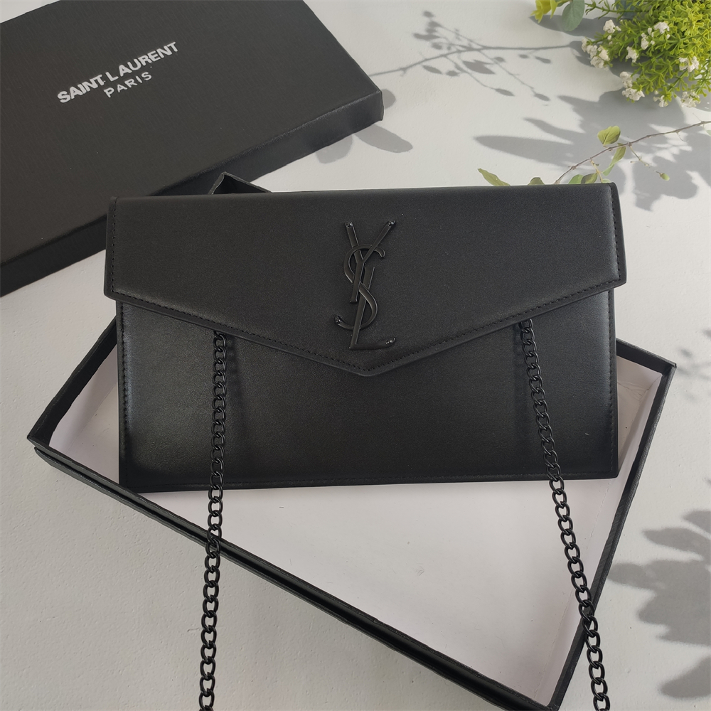YSL Grain de Poudre Uptown Chain Wallet - cnluxepick