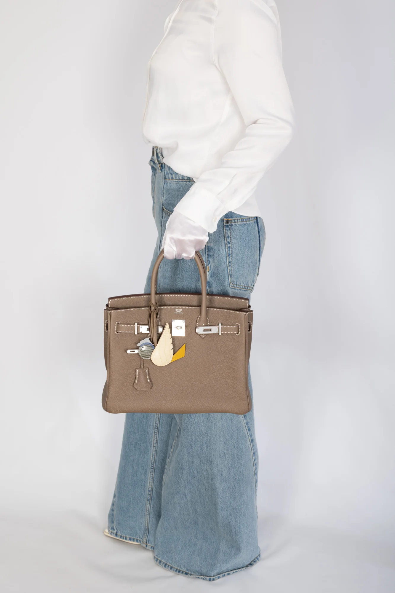 Hermès Birkin 30 Étoupe Togo Palladium Hardware
