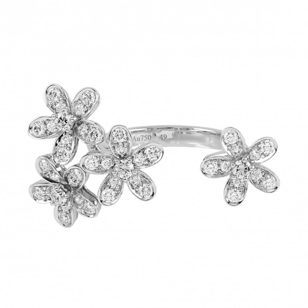 Van Cleef & Arpels Socrates Entre Les Door Ring 18K White Gold Diamond VCARB14500