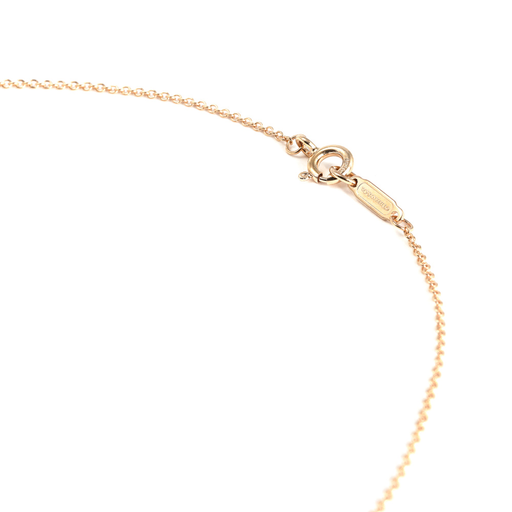 Tiffany & Co. 1837 Circle Necklace 18K Rose Gold Diamond