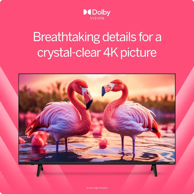 VIZIO 50-Inch 4K Smart TV – Renewed HDR Model with Dolby Vision, HDR10+, and Wi-Fi 6 Connectivity