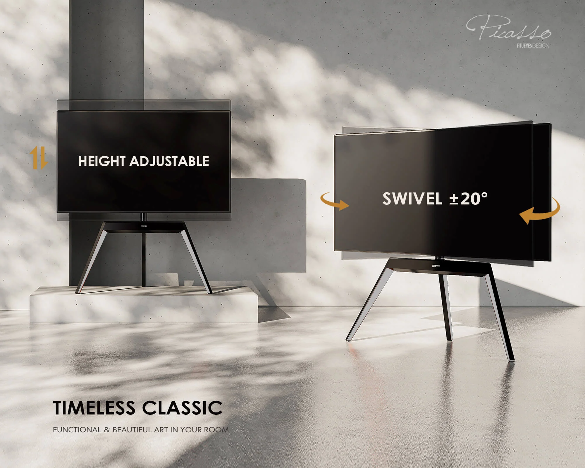 Picasso FT78 Corner TV Stand