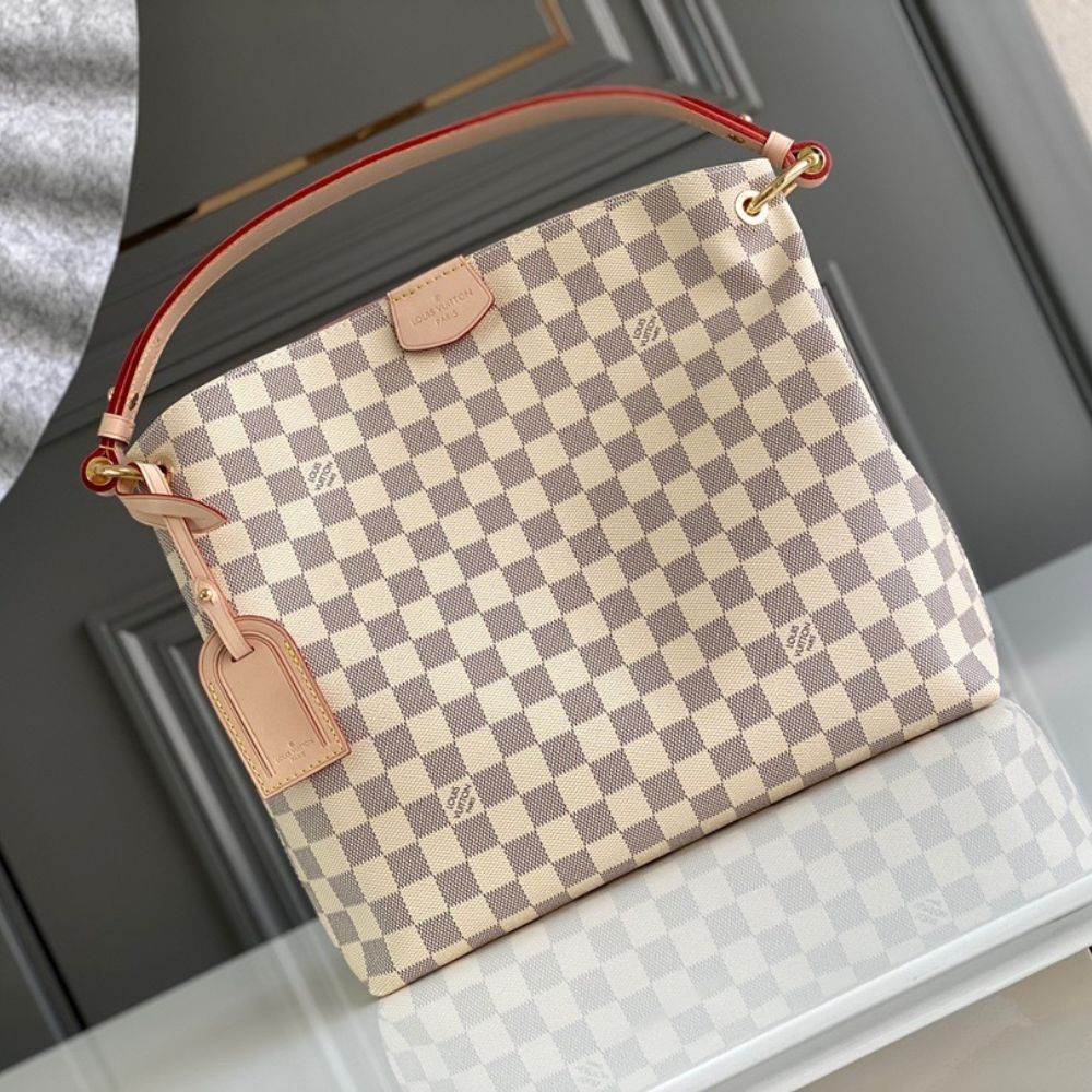 [Premium Quality] – Louis Vuitton Graceful PM Damier Azur 13.8 Inches N42249