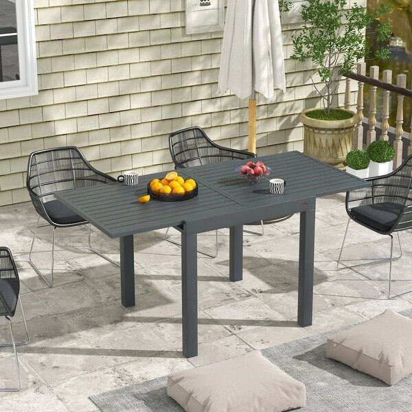 Outsunny Expandable Patio Dining Table for 46,35.5