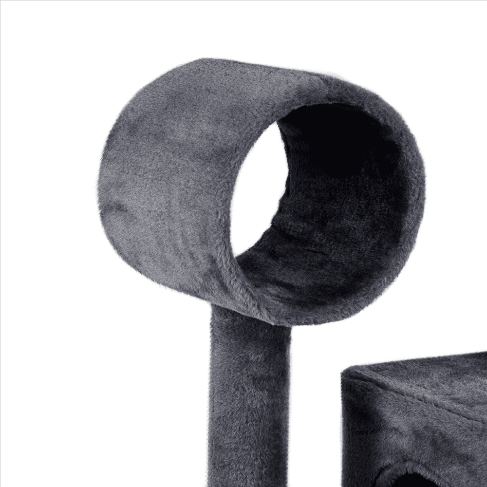 Yaheetech 51-in Cat Tree and Condo Scratching Post Tower, Gray