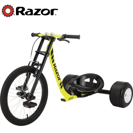 DXT Drift Trike Black/ Yellow- Three Wheeled Drifting Ride on