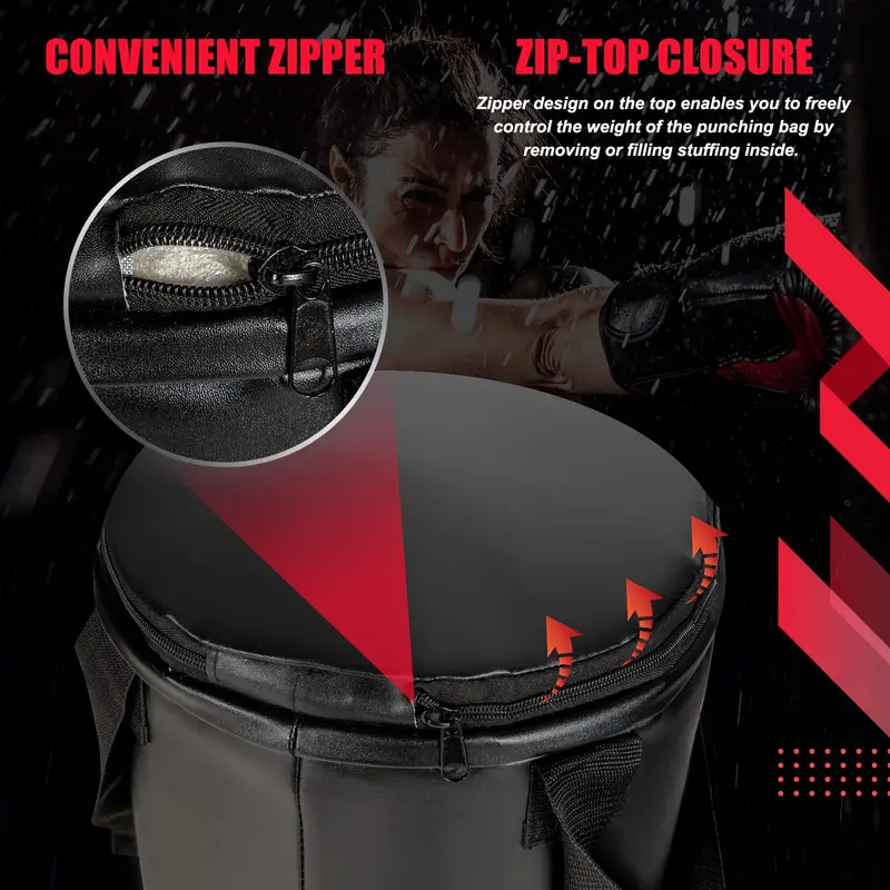 Premium Adult Punching Bag Kit – 63 lb Filled Hanging Bag with Boxing Gloves & Hand Wraps