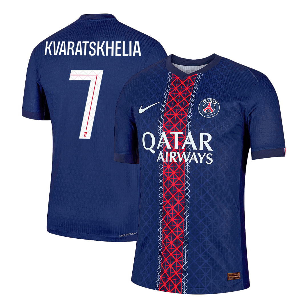 KVARATSKHELIA #7 PSG Home Player Version Jersey 2025/26