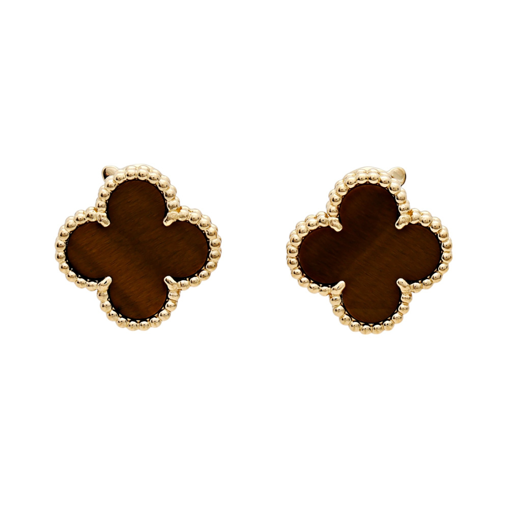 Van Cleef & Arpels Vintage Alhambra Earrings 18K Yellow Gold VCARD40500