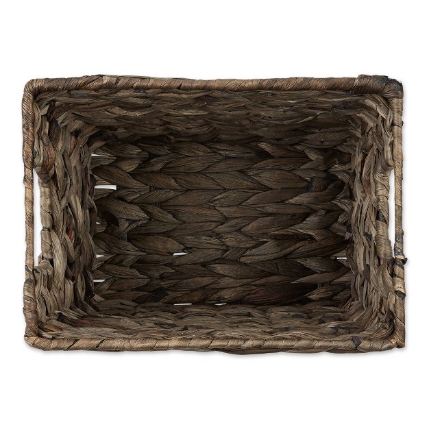 Design Imports Set Of 3 Hyacinth Baskets Gray Wash