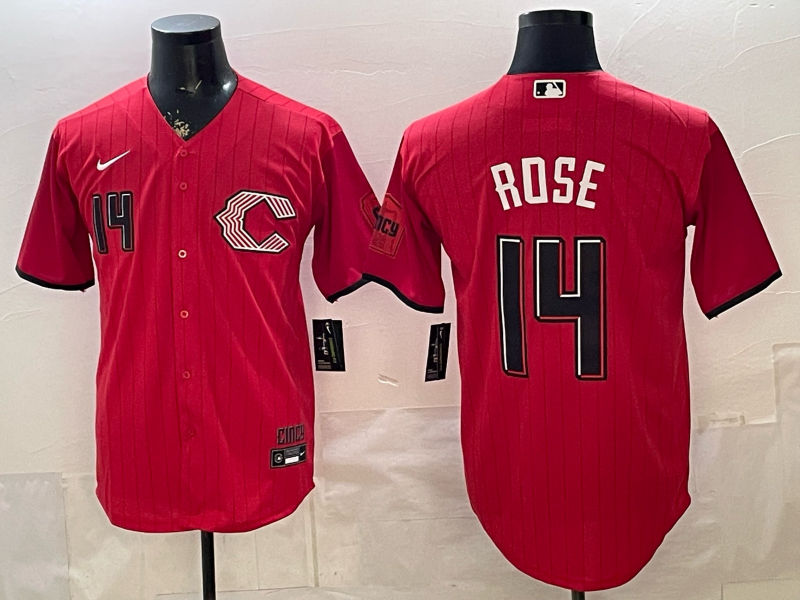 Men's Cincinnati Reds Pete Rose #14 Red 2026 City Connect Stadium Jersey