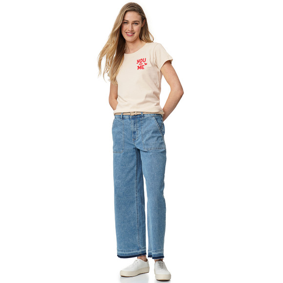 Famy Damen T-Shirt mit Message-Print