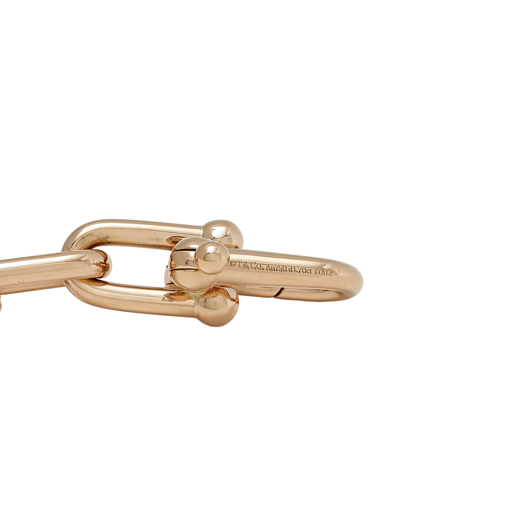 Tiffany & Co. Hardware Link Bracelet 18K Rose Gold Diamond