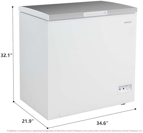 Chest Deep Freezer, 7 Cu. Ft. Capacity, Shiny Stainless Steel Top Lid Design-Adjustable Thermostat-Removable Vinyl Coated Wire Basket-Easy Defrost Drain- Garage Ready
