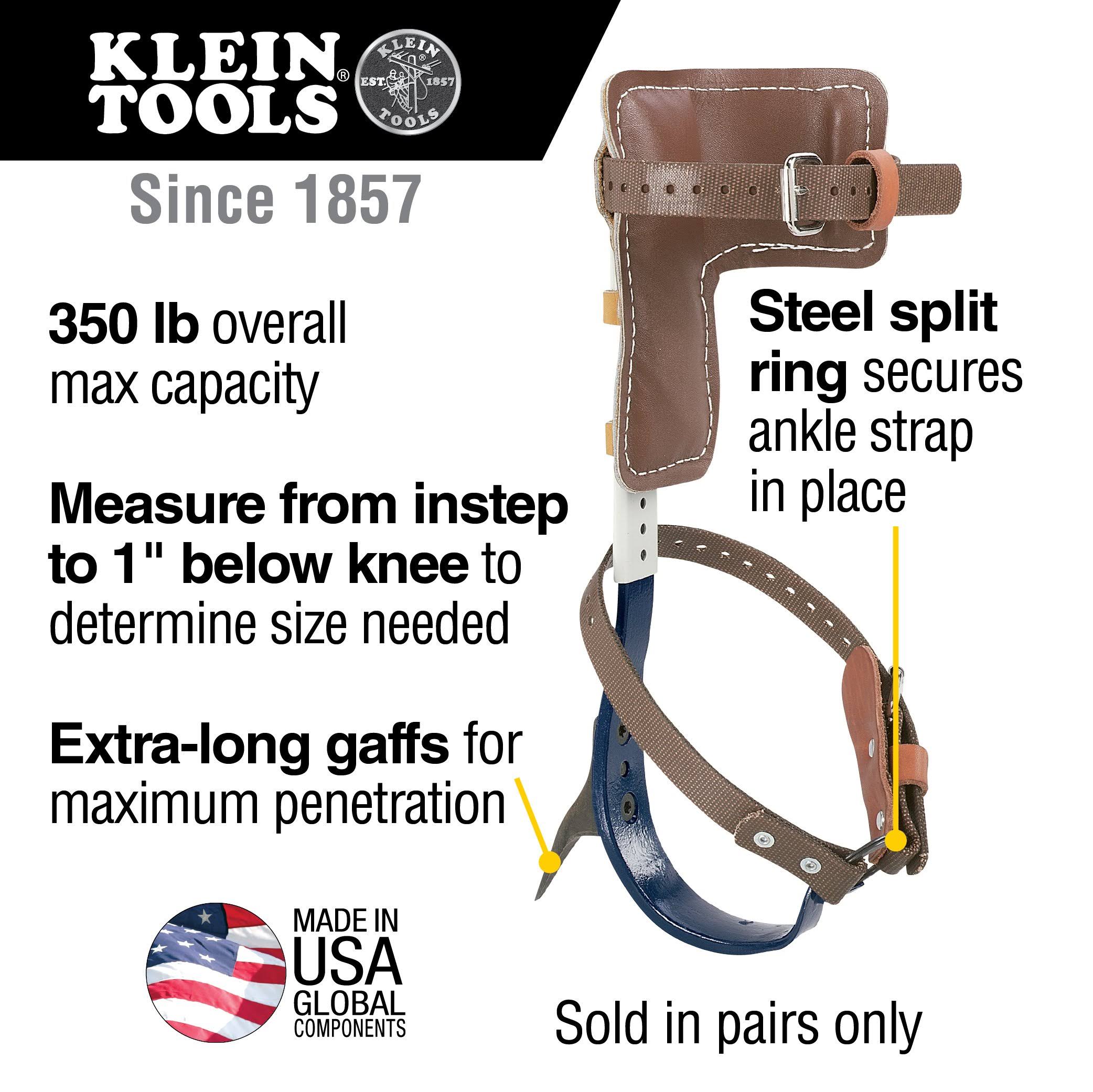 Klein Tools CN1907ARL Tree Climbers with 2-3/4-Inch Gaffs-Complete Set