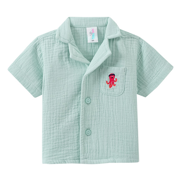 Topomini Newborn Set aus Musselin-Hemd, Shorts und Hut