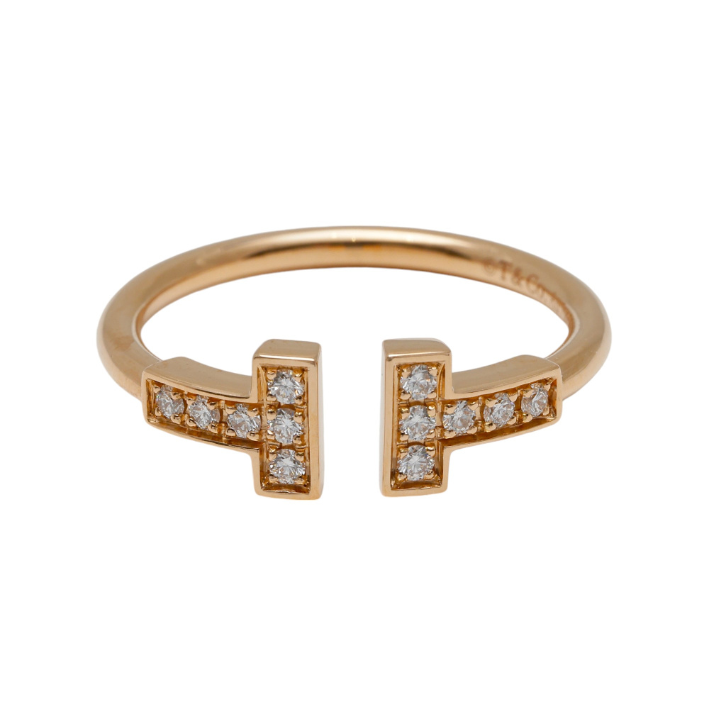 Tiffany & Co. Tiffany T Diamond Wire Ring 18K Rose Gold 60147327