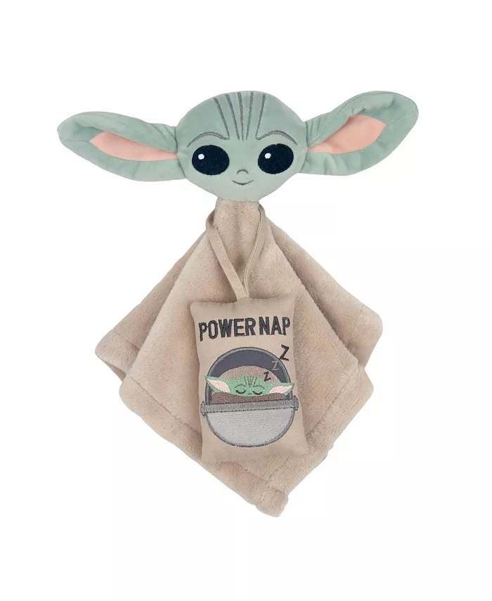Lambs and Ivy Star Wars Cozy Friends Baby Yoda Grogu Lovey and Door Pillow Gift Set