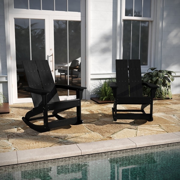 Indoor/Outdoor modern 2Slat Adirondack Poly Resin Rockers