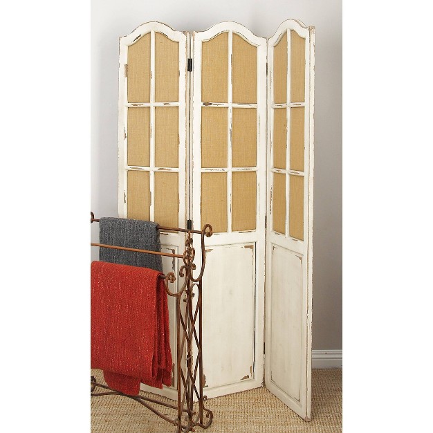 Farmhouse Wood Room Divider Screen Beige Olivia amp May