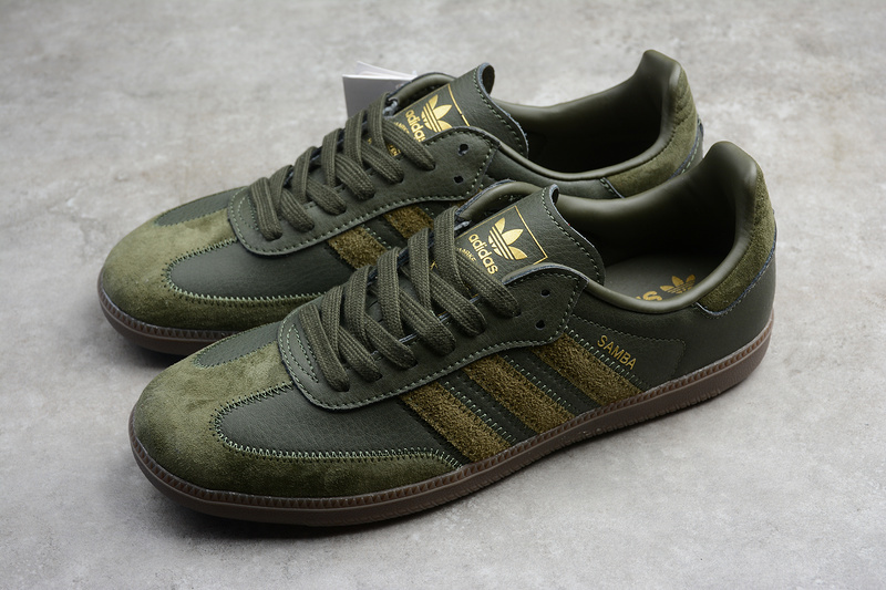 Adidas Samba Og Ft Shoes Night Cargo/Gold Metallic BD7526