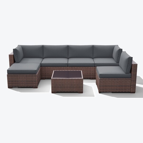 7piece Wicker Sectional Sofa Set