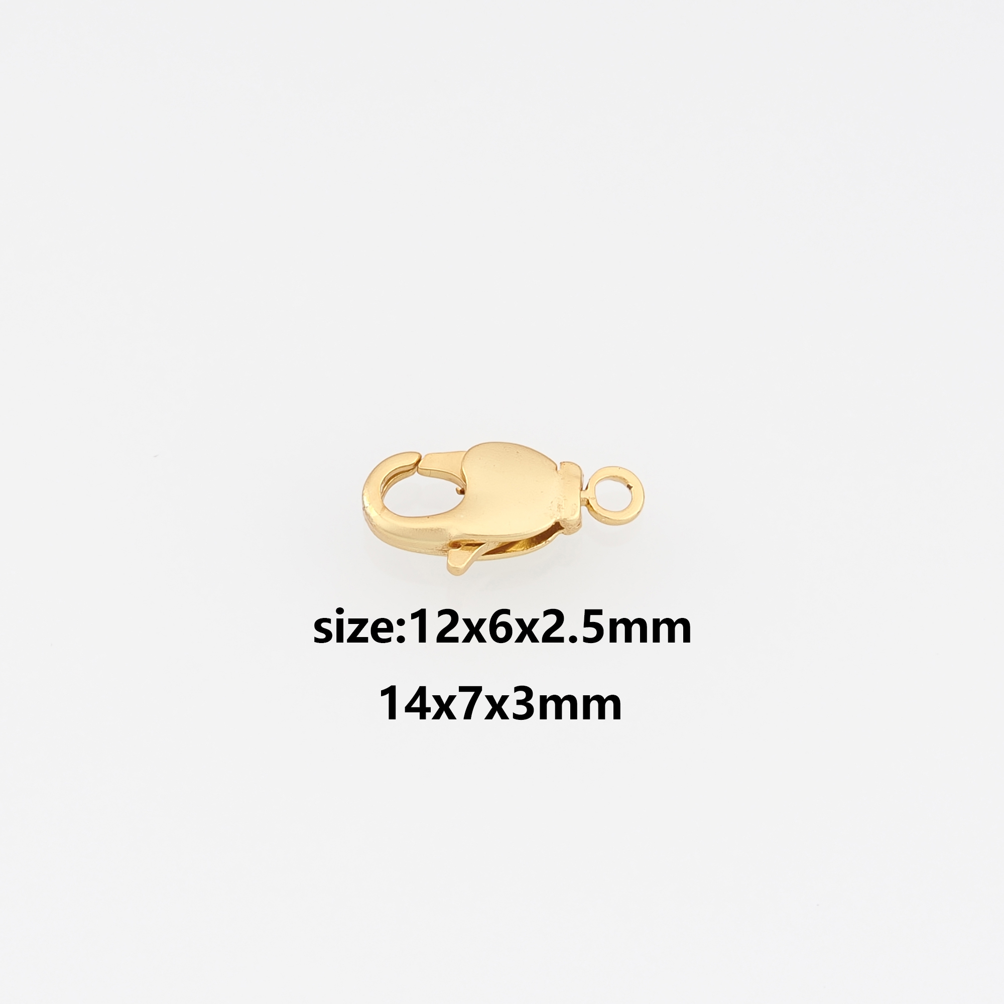 18K Gold Filled Lobster Claw Clasp,Lobster Clasp Lock,Spring Buckle for DIY Jewelry Necklace Bracelet