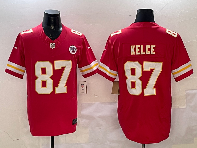 Men's Kansas City Chiefs Travis Kelce Red Player Jersey