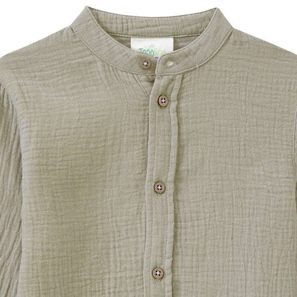 Topolino Pure Collection Jungen Musselin-Hemd mit Stehkragen