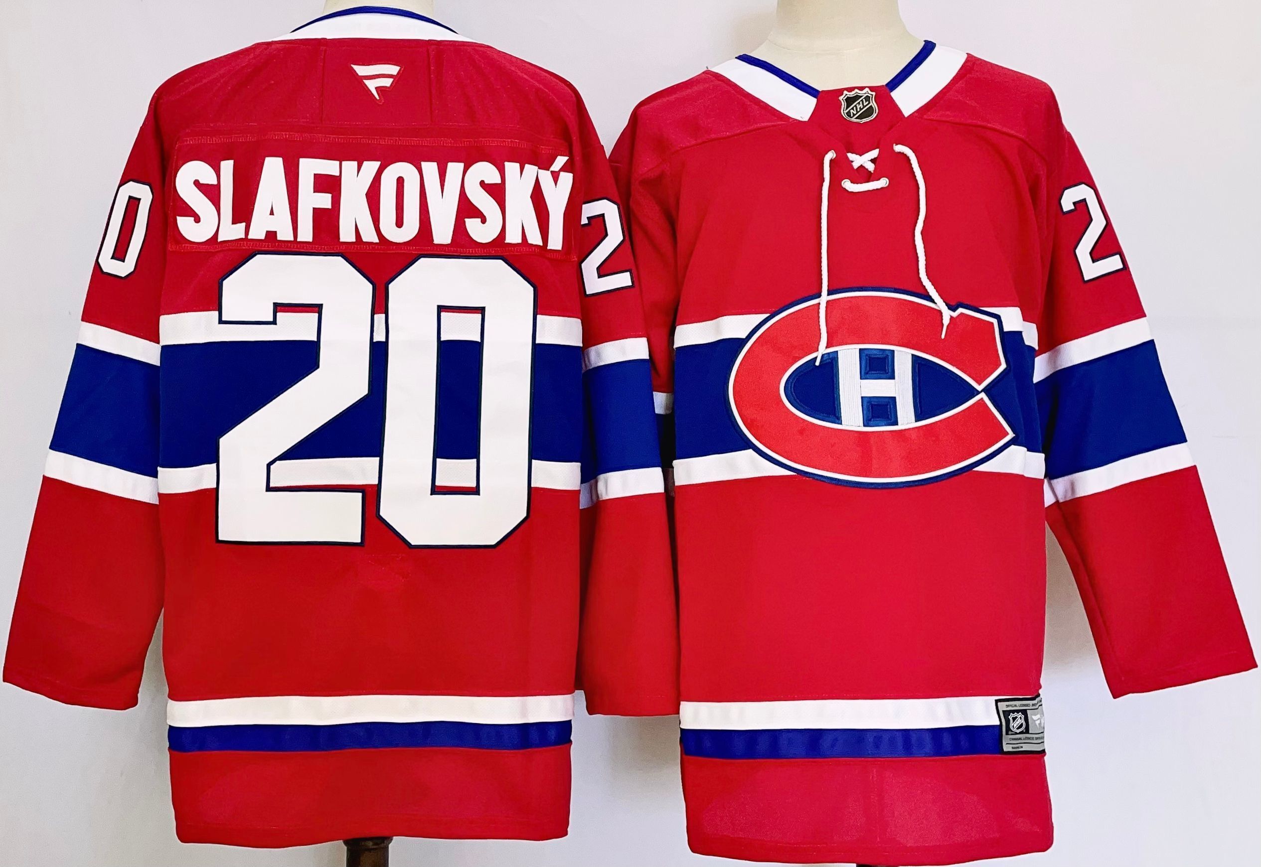 Men's Montreal Canadiens Juraj Slafkovsky #20 Fanatics Red Breakaway Jersey