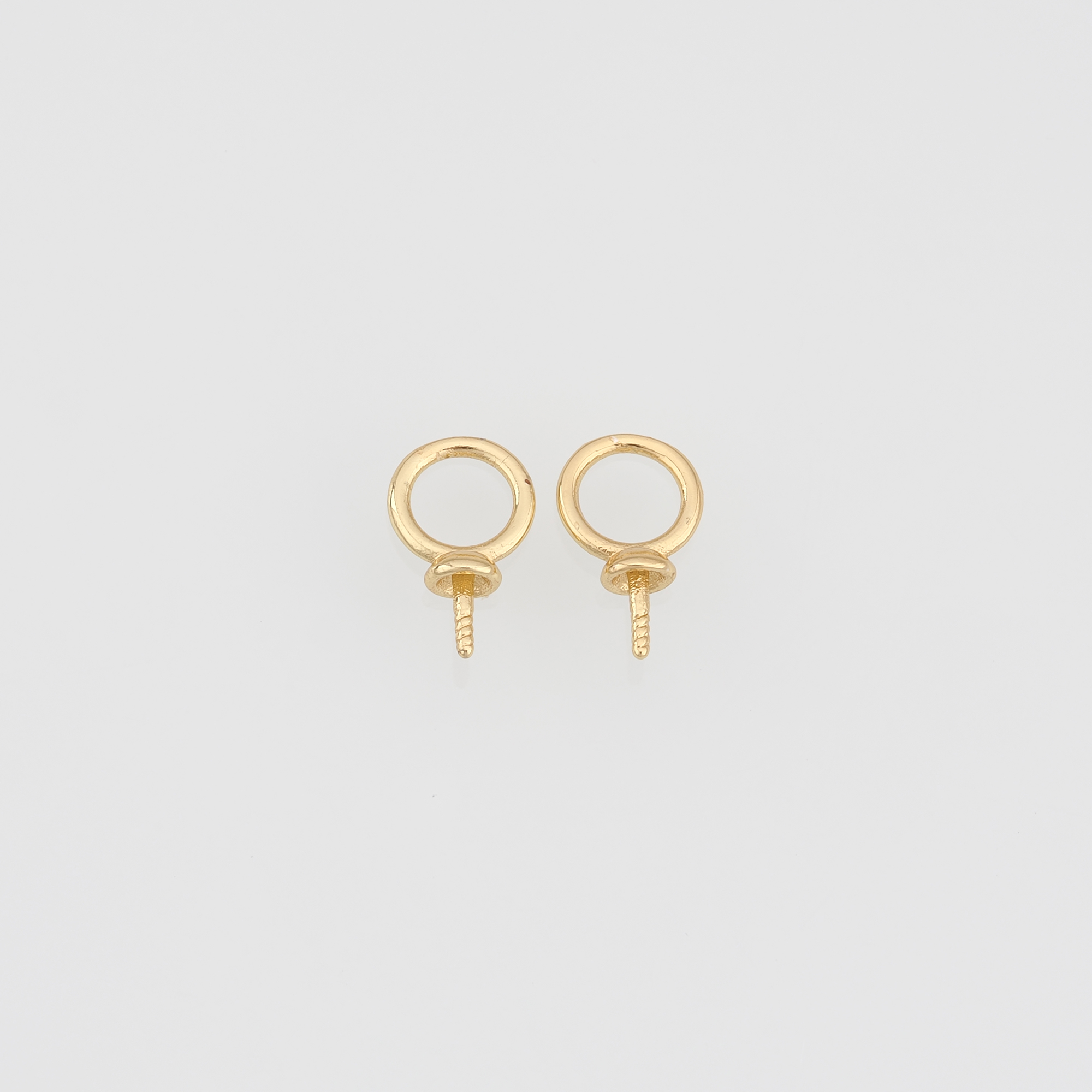 10Pcs 18K Gold Filled Screw Pin Pendant,Screw Eye Pin Charm Earrings Necklace for DIY Jewelry Making Supply