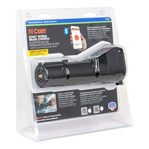 CURT Echo Mobile Electric Trailer Brake Controller with Bluetooth-Enabled Smartphone Connection