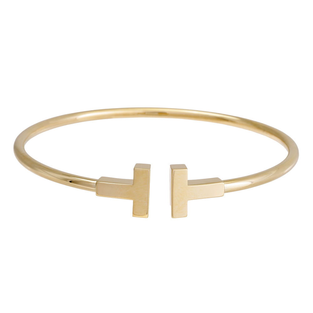 Tiffany & Co. Tiffany T Wire Bracelet 18K Yellow Gold 60010761