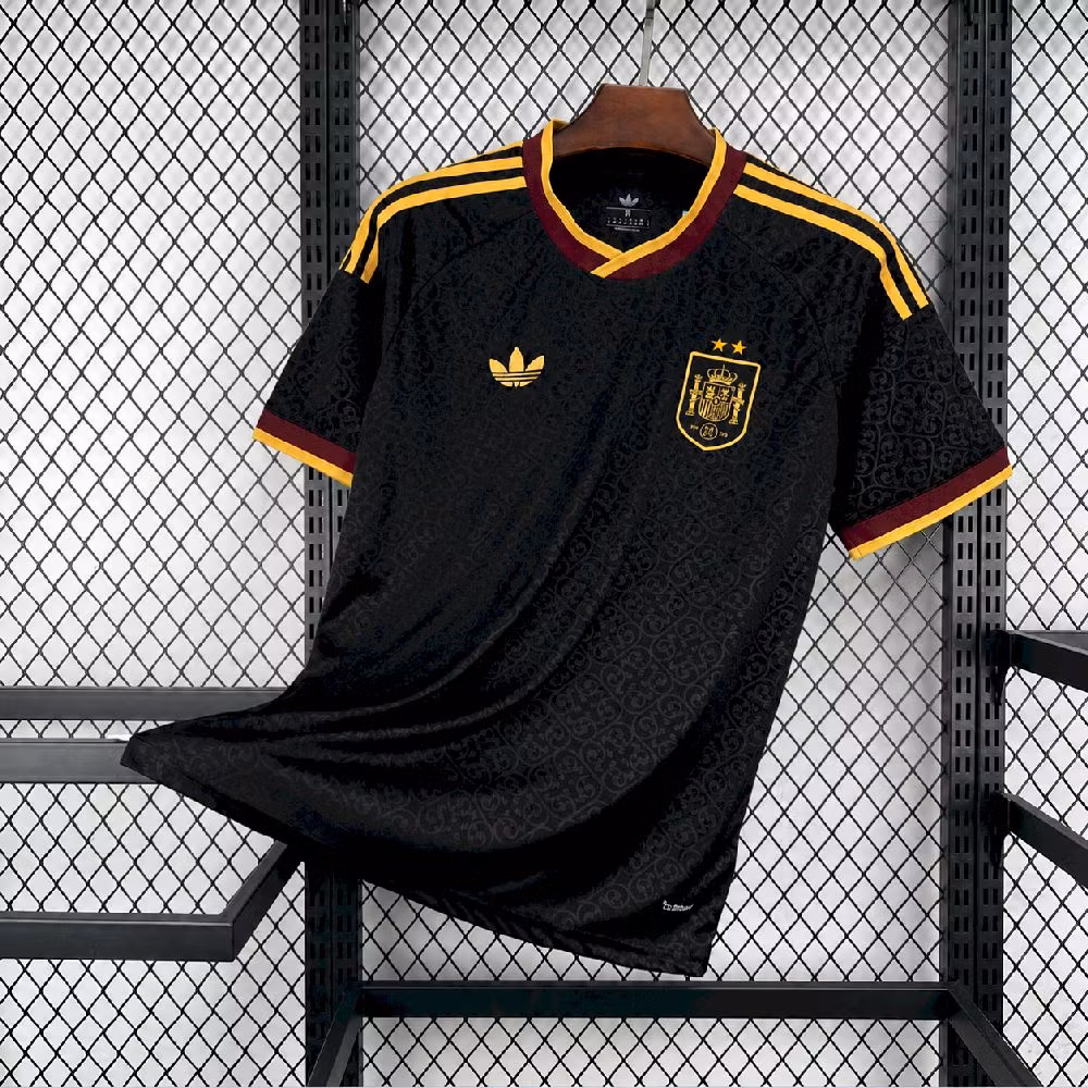 Espagne maillot foot noir 2 étoiles 2026 2027€14.99