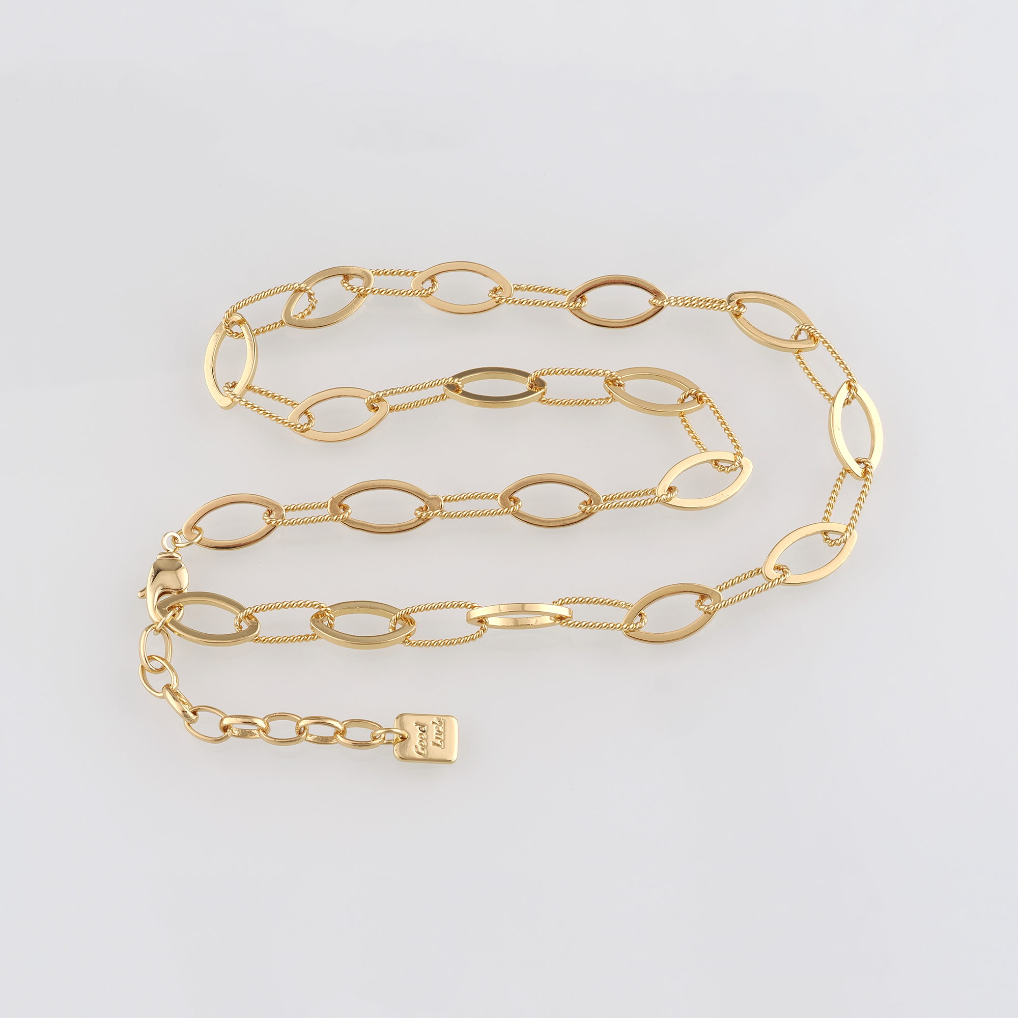 18K Gold Filled Twist Chain Necklace,Thin Link Chain Necklace,Twist Chain,Minimalist Necklace,Adjustable Necklace